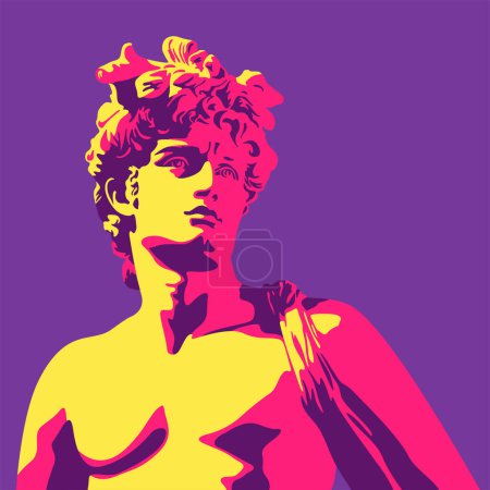 Illustration for Apollo Belvedere modern style vector illustration - Royalty Free Image