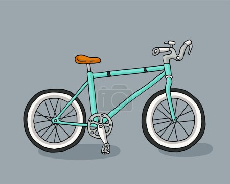 Illustration for Bicycle hand drawn vector illustration. Vector illustration - Royalty Free Image