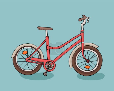 Illustration for Bicycle hand drawn vector illustration. Vector illustration - Royalty Free Image