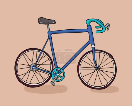 Illustration for Bicycle hand drawn vector illustration - Royalty Free Image