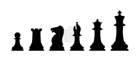 Ilustración de Piezas de ajedrez set vector ilustración - Imagen libre de derechos