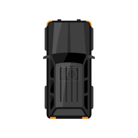 Ilustración de Jeep negro vista superior vector ilustración - Imagen libre de derechos