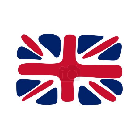 Illustration for Abstract flag of UK vector illustration - Royalty Free Image