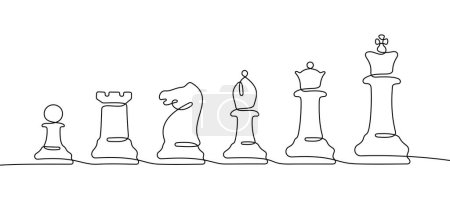 Illustration for Chess pieces artistic vector illustration - Royalty Free Image