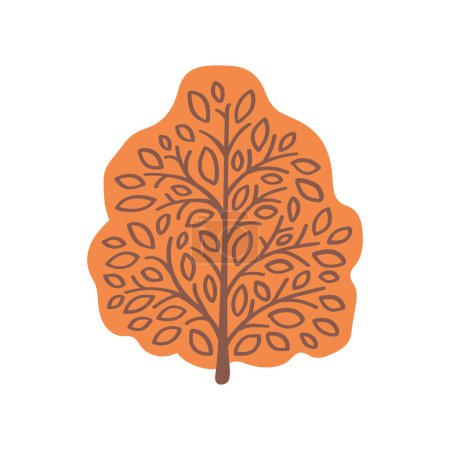 Ilustración de Árbol de otoño elemento de decoración abstracta - Imagen libre de derechos