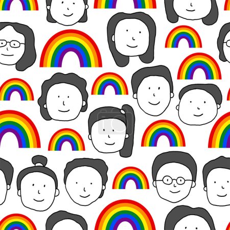 Téléchargez les illustrations : Modèle homogène de la communauté LGBTQ. Illustration vectorielle. - en licence libre de droit
