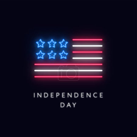 Téléchargez les illustrations : Etats-Unis indépendance jour illustration vectorielle - en licence libre de droit