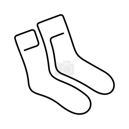 Illustration for Socks one line vector icon. Vector illustration. - Royalty Free Image