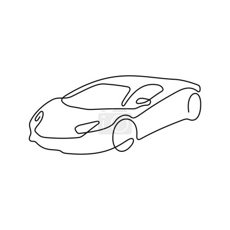 Téléchargez les illustrations : Illustration vectorielle continue de voiture - en licence libre de droit