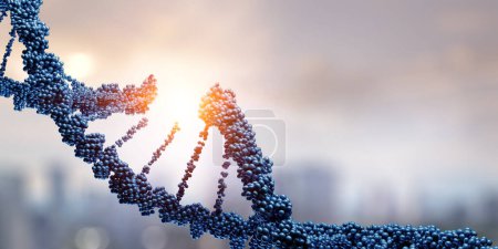 Foto de Tecnologías innovadoras de ADN en ciencia y medicina. Medios mixtos - Imagen libre de derechos