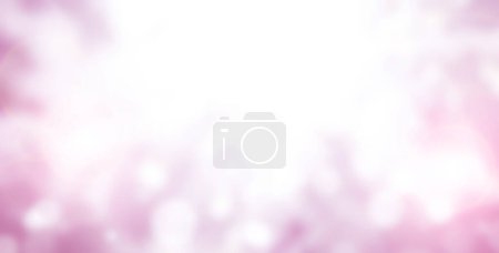 Foto de Blurred background of pink color. Horizontal or vertical banner with bokeh abstract light. Copy space for text - Imagen libre de derechos