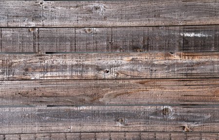 Photo for Texture of old wooden boards of light brown color. Vertical or horizontal background with retro wood planks - Royalty Free Image