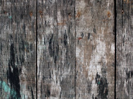 Foto de Textura de viejas tablas de madera de color marrón. Fondo vertical u horizontal con tablones de madera retro - Imagen libre de derechos