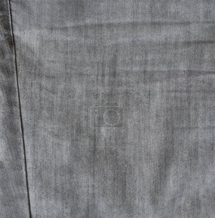 Photo for Grey color denim jeans fabric texture. Horizontal or vertical light gray denim background - Royalty Free Image