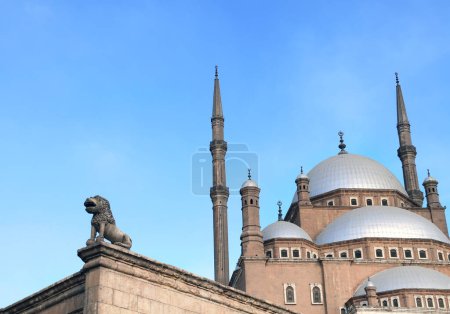 Great Mosque of Muhammad Ali Pasha in ancient Cairo Citadel, Egypt, North Africa. Famous landmark of Cairo - ottoman era Alabaster Mosque in Citadel