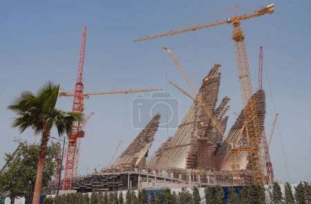 Photo for Abu Dhabi, UAE - March 21, 2023 : Zayed National Museum Under Construction, Cultural District. - Royalty Free Image
