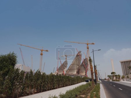 Photo for Abu Dhabi, UAE - March 21, 2023 : Zayed National Museum Under Construction, Cultural District. - Royalty Free Image