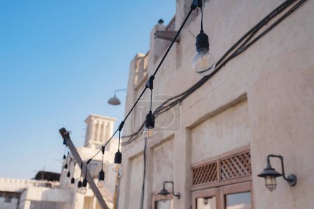 Das alte historische Viertel in Dubai. traditionelle Straßen des alten Dubai. Das Viertel Al Bastakiya ist auch als historisches Viertel Al Fahidi oder Al Seef bekannt