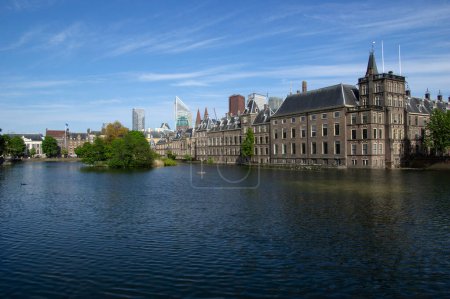Photo for Panoramic landscape view in the city centre of The Hague (Den Haag),  Netherlands. - Royalty Free Image