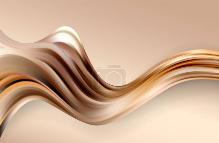 Illustration for Abstract blue and pink plasticine wave background. Pastel flow shape. Flowing liquid lines design element. Vector Illustration pastel color - Royalty Free Image