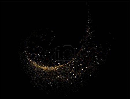 Abstract shiny Gold Glitter design element. For New Year, Merry Christmas, Birthday and Wedding greeting card and invitation design