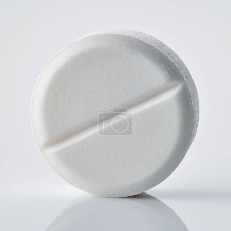 Photo for White pill macro on white background - Royalty Free Image