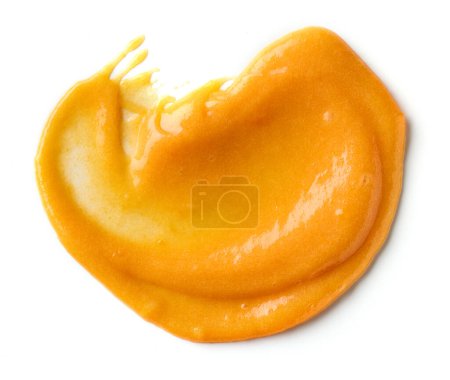 Photo for Vegetable puree isolated on white background, top view - Royalty Free Image