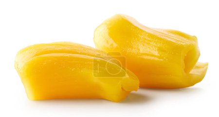 Photo for Canned jackfruit pieces isolated on white background - Royalty Free Image