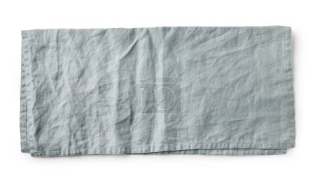 Téléchargez les photos : Serviette en coton plié isolé sur fond blanc, vue de dessus - en image libre de droit