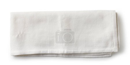 Photo for Folded cotton napkin isolated on white background, top view - Royalty Free Image