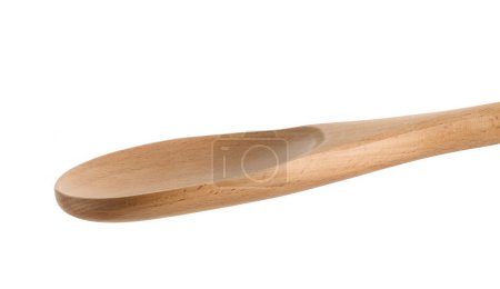 Foto de Nueva cuchara de madera vacía aislada sobre fondo blanco - Imagen libre de derechos