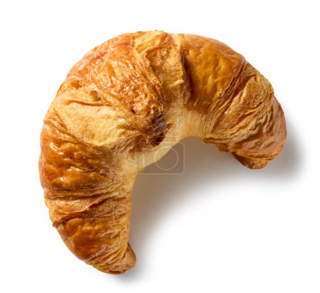 Photo for Freshly baked croissant isolated on white background, top view - Royalty Free Image