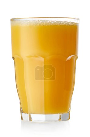 Photo for Glass of orange juice isolated on white background - Royalty Free Image