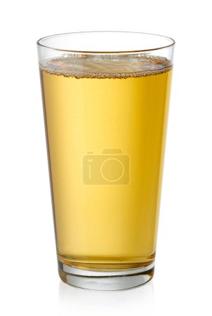 Photo for Glass of apple juice isolated on white background - Royalty Free Image