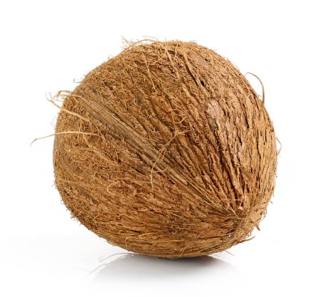 Photo for Fresh coconut fruit isolated on white background - Royalty Free Image