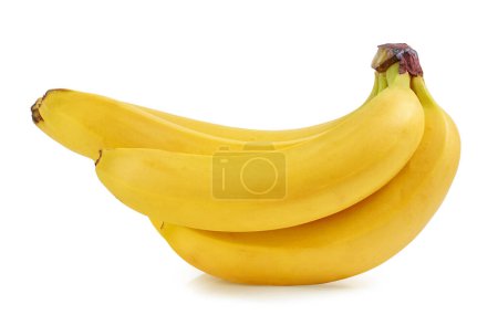 Téléchargez les photos : Bouquet de bananes fraîches mûres isolées sur fond blanc - en image libre de droit