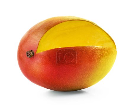 Photo for Fresh ripe mango isolated on white background - Royalty Free Image