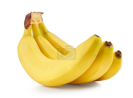 Photo for Bunch of fresh ripe bananas isolated on white background - Royalty Free Image