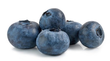 Photo for Fresh ripe blueberries macro isolated on white background - Royalty Free Image