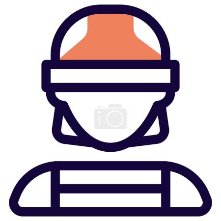 Illustration for Female construction worker wearing safety helmet - Royalty Free Image