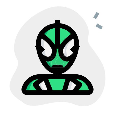 Illustration for Kamen rider ghost superhero with super powers - Royalty Free Image