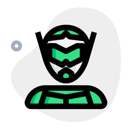 Téléchargez les illustrations : Guêpe personnage de super-héros avec casque de merveille - en licence libre de droit