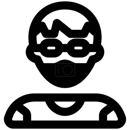Illustration for Funky haircut boy in mask and spectacles - Royalty Free Image