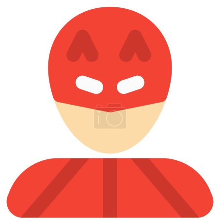 Illustration for Daredevil a blind superhuman character in marvel comics. - Royalty Free Image