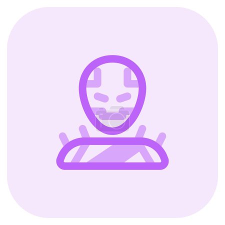 Illustration for Super villain Ghost rider with mask and costume - Royalty Free Image