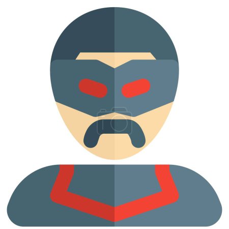 Téléchargez les illustrations : Faucon super héros portant une armure et un masque pour les yeux . - en licence libre de droit