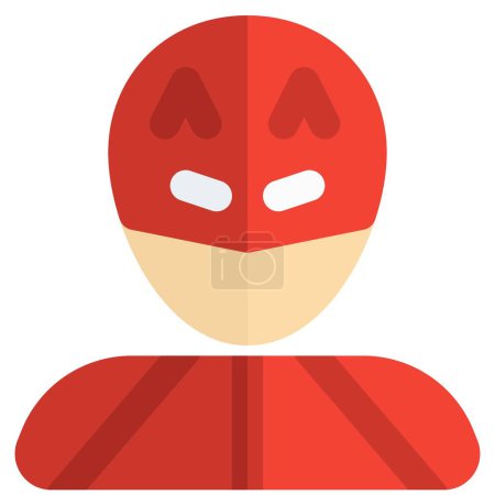 Illustration for Daredevil a blind superhuman character in marvel comics. - Royalty Free Image