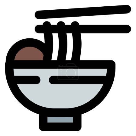 Illustration for Mongolian meatball ramen regular vector icon - Royalty Free Image
