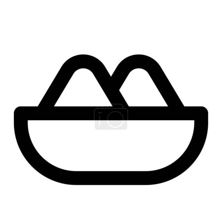 Illustration for Wonton soup line vector icon - Royalty Free Image