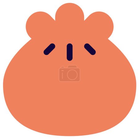 Illustration for Stuffed dumpling regular vector icon - Royalty Free Image